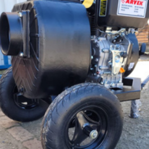Motobomba diesel sobre ruedas
